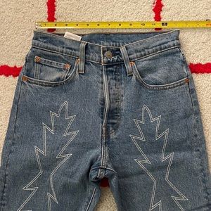 Levi’s 501 Skinny Embroidered Jeans